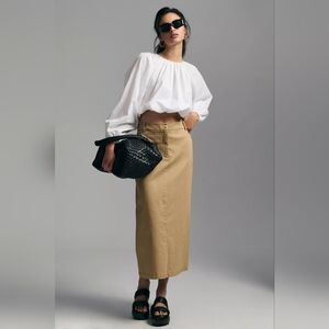 Self Contrast  Anthropologie Slim Trouse Tan Skirt Medium